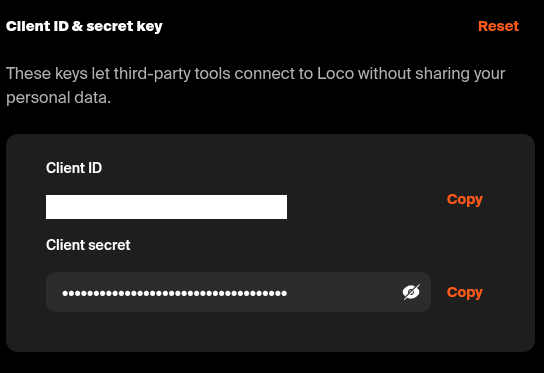 Loco Client ID