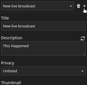Custom Stream Details
